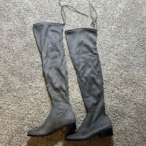 Brand new knee high grey boots size 6